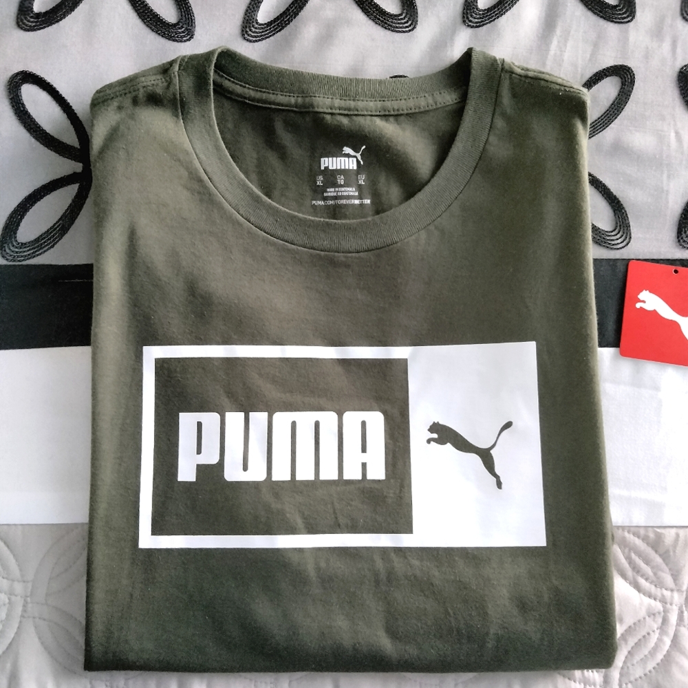 Puma White Logo T-Shirt
